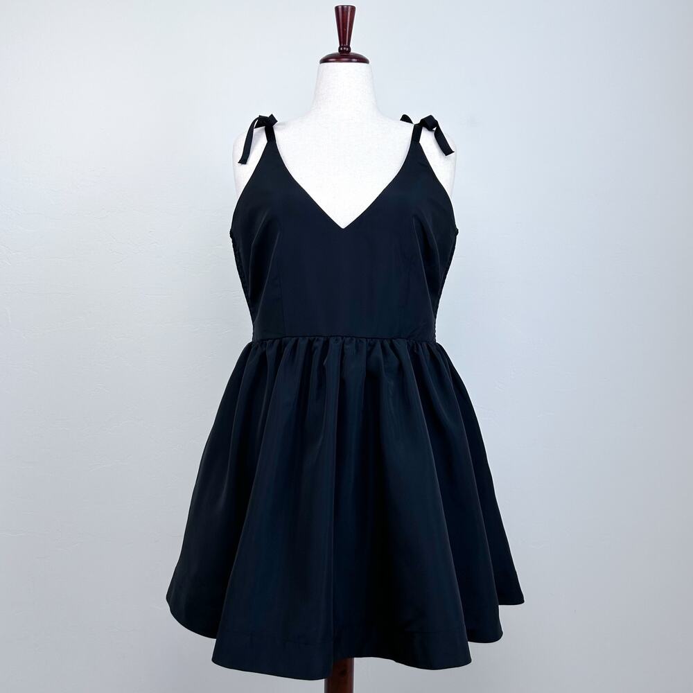 Old Navy The Occasion Black Taffeta Party Formal Fit & Flare Cami Mini Dress XL - Picture 2 of 13